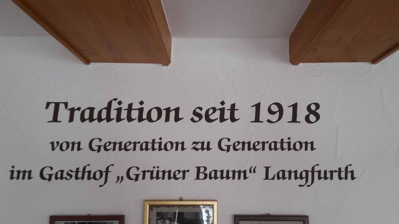 Gasthof Gruener Baum Oberlangfurth Eksteriør bilde